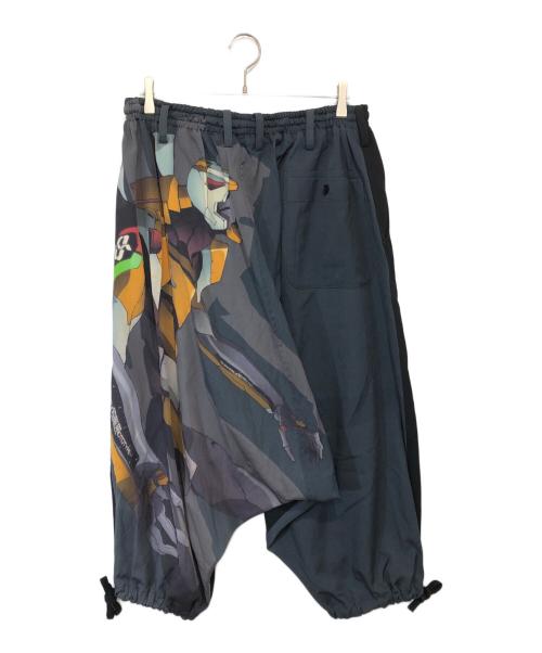 GROUND Y（グラウンドワイ）GROUND Y (グラウンドワイ) EVANGELION (エヴァンゲリオン) 零号機 サルエルパンツ　GU-P30-101 ブラック サイズ:3の古着・服飾アイテム