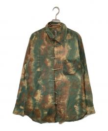 GROUND Y（グラウンドワイ）の古着「カモフラ チャイナシャツ　GO-B01-006」｜グリーン
