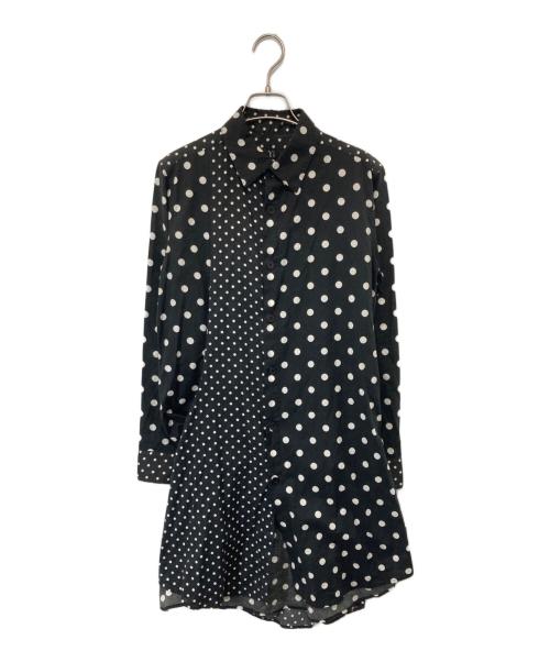 Y's（ワイズ）Y's (ワイズ) ドットラップシャツワンピース　YE-B40-028 ブラック サイズ:2の古着・服飾アイテム