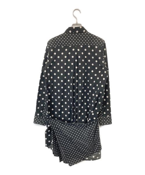Y's（ワイズ）Y's (ワイズ) ドットラップシャツワンピース　YE-B40-028 ブラック サイズ:2の古着・服飾アイテム