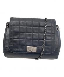 CHANEL（シャネル）の古着「チョコバー 2.55 チェーンショルダーバッグ」｜ブラック