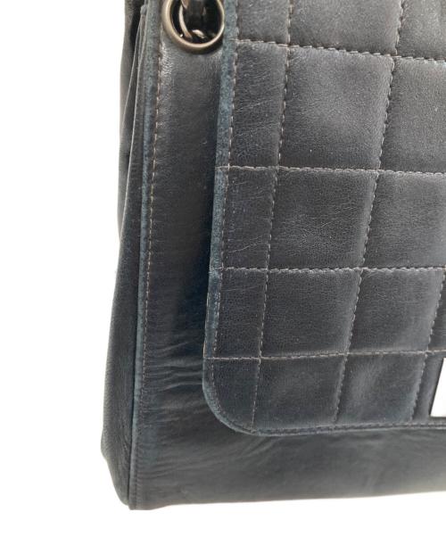 CHANEL（シャネル）CHANEL (シャネル) チョコバー 2.55 チェーンショルダーバッグ ブラックの古着・服飾アイテム