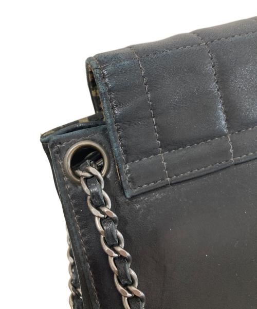 CHANEL（シャネル）CHANEL (シャネル) チョコバー 2.55 チェーンショルダーバッグ ブラックの古着・服飾アイテム