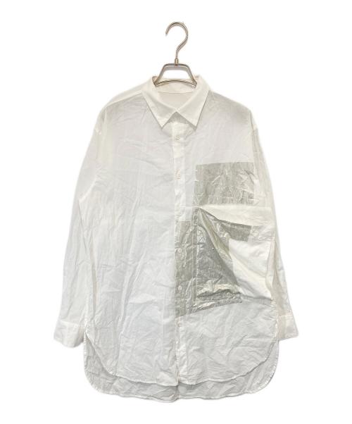Y's（ワイズ）Y's (ワイズ) COTTON FRONT PLUSH POCKET BLOUS コットンフロントプラッシュポケットブラウス ホワイト サイズ:1の古着・服飾アイテム