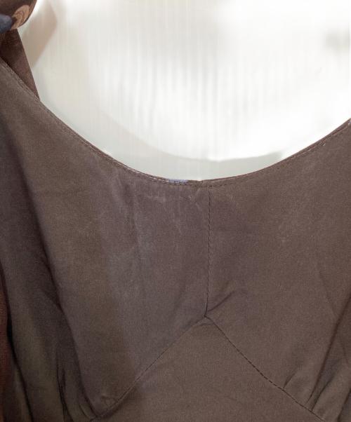 HER LIP TO（ハーリップトゥ）HER LIP TO (ハーリップトゥ) Sunflower-printed midi dress　サンフラワープリンテッドミディドレス ブラウン サイズ:Mの古着・服飾アイテム