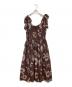 HER LIP TO (ハーリップトゥ) Sunflower-printed midi dress　サンフラワープリンテッドミディドレス ブラウン サイズ:M：10000円