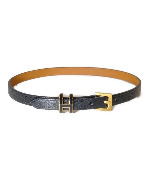HERMES（エルメス）HERMES (エルメス) ドゥブルトゥール ポップH ダブルツアーブレスレット　H500375FC89T3 ブラックの古着・服飾アイテム