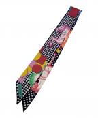 HERMESエルメス）の古着「Twilly　CAVALIER EN FORMES（ツイリー　カヴァリエ・アン・フォルム） スカーフ」｜ネイビー