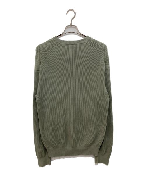 AURALEE（オーラリー）AURALEE (オーラリー) 19SS HARDTWIST-COTTON-RIB-KNIT（ハードツイストコットンリブニット）　A9SP02TR ライトグリーン サイズ:3の古着・服飾アイテム