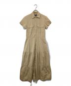 POLO RALPH LAURENポロ・ラルフローレン）の古着「ティアードシャツコットンドレス」｜ベージュ