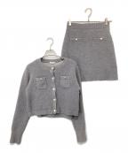 FRAY IDフレイ アイディー）の古着「3wayニットセットアップ　ニットカーディガン　ニットスカート　FWNO251232」｜グレー