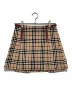 BURBERRY BLUE LABELバーバリー ブルー レーベル）の古着「ノバチェック柄ミニスカート」｜ベージュ