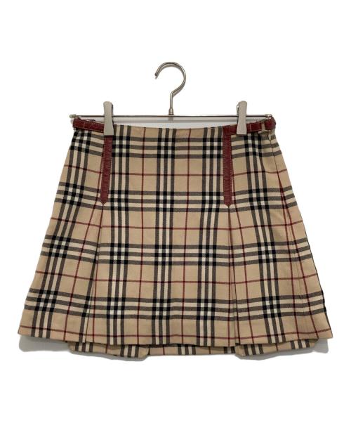 BURBERRY BLUE LABEL（バーバリー ブルー レーベル）BURBERRY BLUE LABEL (バーバリー ブルー レーベル) ノバチェック柄ミニスカート ベージュ サイズ:36の古着・服飾アイテム
