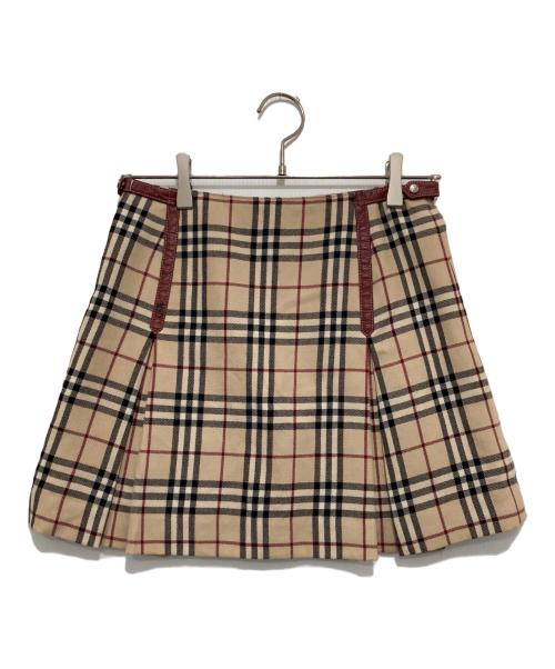 BURBERRY BLUE LABEL（バーバリー ブルー レーベル）BURBERRY BLUE LABEL (バーバリー ブルー レーベル) ノバチェック柄ミニスカート ベージュ サイズ:36の古着・服飾アイテム