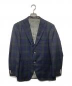 LORO PIANAロロピアーナ）の古着「段返し3Bテーラードジャケット　33K652」｜ネイビー×ダークグリーン