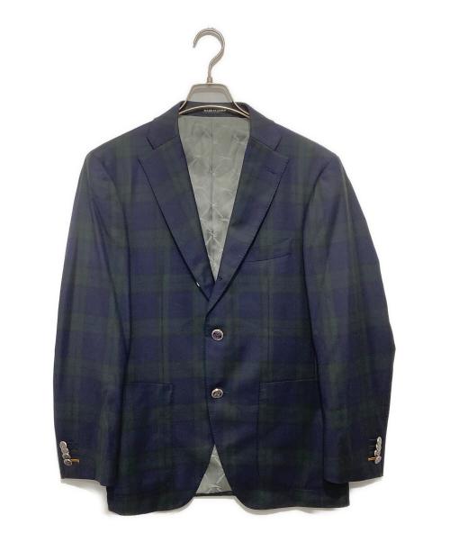 LORO PIANA（ロロピアーナ）LORO PIANA (ロロピアーナ) 段返し3Bテーラードジャケット　33K652 ネイビー×ダークグリーン サイズ:記載なしの古着・服飾アイテム