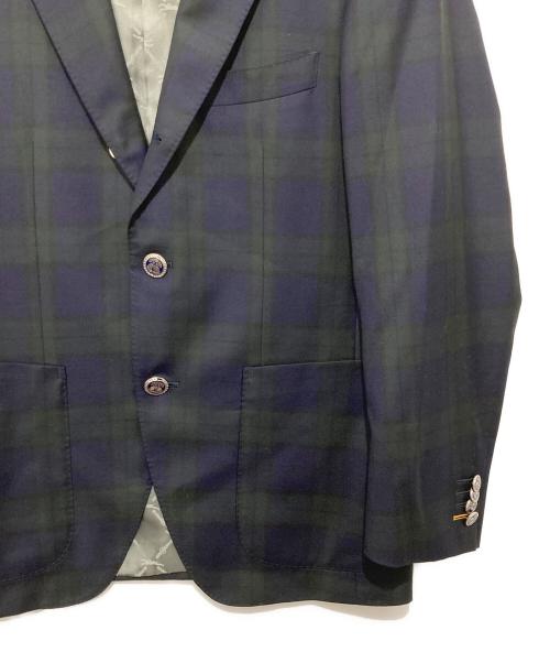 LORO PIANA（ロロピアーナ）LORO PIANA (ロロピアーナ) 段返し3Bテーラードジャケット　33K652 ネイビー×ダークグリーン サイズ:記載なしの古着・服飾アイテム