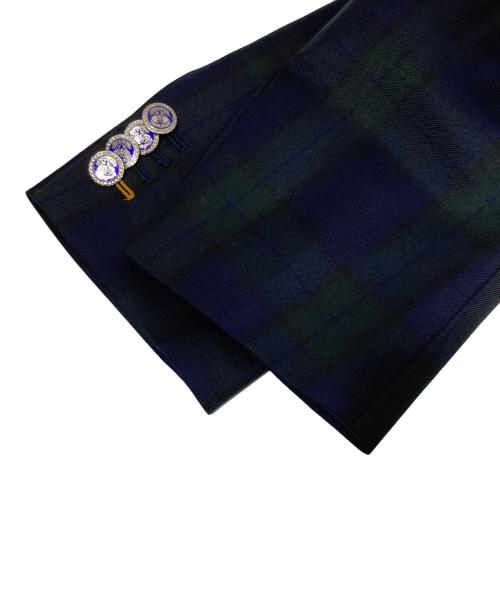 LORO PIANA（ロロピアーナ）LORO PIANA (ロロピアーナ) 段返し3Bテーラードジャケット　33K652 ネイビー×ダークグリーン サイズ:記載なしの古着・服飾アイテム