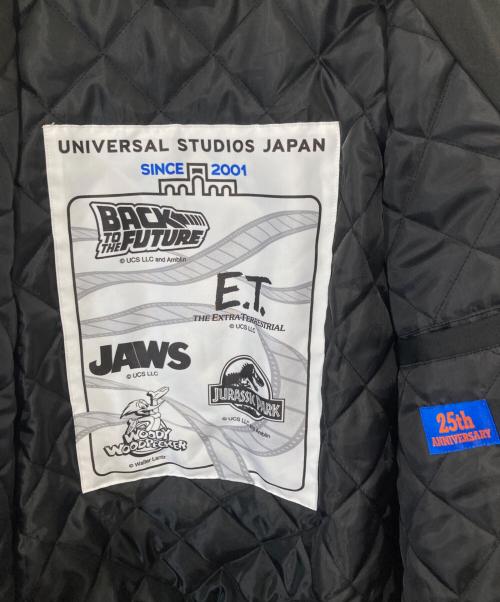 UNIVERSAL STUDIOS JAPAN（ユニバーサルスタジオジャパン）UNIVERSAL STUDIOS JAPAN (ユニバーサルスタジオジャパン) 25周年 刺繍スタジャン ブラック サイズ:Lの古着・服飾アイテム