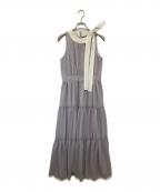 JILL BY JILLSTUARTジル バイ ジルスチュアート）の古着「ホルターネックティアードワンピース」｜グレー