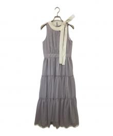 JILL BY JILLSTUART（ジル バイ ジルスチュアート）の古着「ホルターネックティアードワンピース」｜グレー