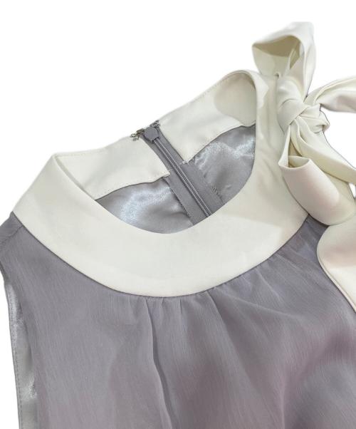 JILL BY JILLSTUART（ジル バイ ジルスチュアート）JILL BY JILLSTUART (ジル バイ ジルスチュアート) ホルターネックティアードワンピース グレー サイズ:FREEの古着・服飾アイテム