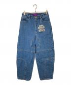 BlackEyePatchブラックアイパッチ）の古着「WIRED RIDER BIKER JEANS ワイヤードライダーバイカージーンズ　BEPFW25PA19」｜インディゴ