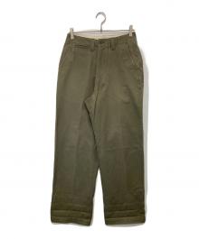 E.TAUTZ（イートーツ）の古着「ワイドチノトラウザーズ」｜オリーブ
