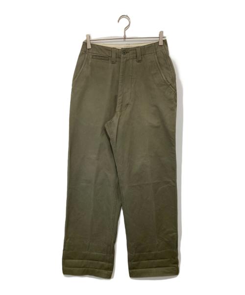 E.TAUTZ（イートーツ）E.TAUTZ (イートーツ) ワイドチノトラウザーズ オリーブ サイズ:不明の古着・服飾アイテム