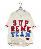 SUPREMEシュプリーム）の古着「20FW DENIM BASEBALL JERSEY（デニムベースボールジャージー）」｜ホワイト