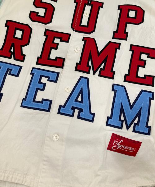 SUPREME（シュプリーム）SUPREME (シュプリーム) 20FW DENIM BASEBALL JERSEY（デニムベースボールジャージー） ホワイト サイズ:Lの古着・服飾アイテム