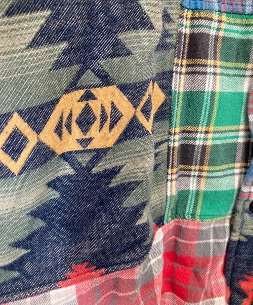 POLO RALPH LAUREN（ポロ・ラルフローレン）POLO RALPH LAUREN (ポロ・ラルフローレン) パッチワークシャツ マルチカラー サイズ:Mの古着・服飾アイテム