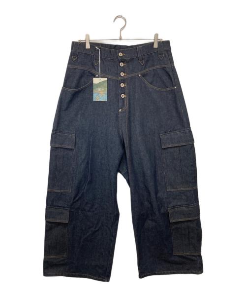 B.BALLSY（ボールジーブラザーズ）B.BALLSY (ボールジーブラザーズ) Assortment cargo denim pants アソートメントカーゴデニムパンツ　BS1046 インディゴ サイズ:Lの古着・服飾アイテム