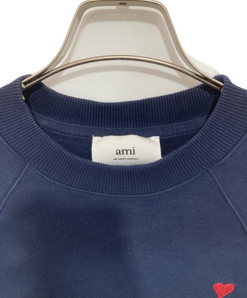 AMI Alexandre Mattiussi（アミアレクサンドルマテュッシ）AMI Alexandre Mattiussi (アミアレクサンドルマテュッシ) De Coeur Sweatshirt デクールスウェットシャツ ネイビー サイズ:Lの古着・服飾アイテム