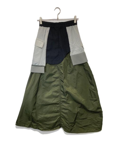 UN3D.（アンスリード）UN3D. (アンスリード) MA-1ドッキングスカート　522420801101-01 オリーブ サイズ:38の古着・服飾アイテム