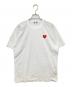 PLAY COMME des GARCONS（プレイコムデギャルソン）の古着「AD2022　RED HEART S/S Tee(レッドハート刺繍Tシャツ)　AZ-T108」｜ホワイト