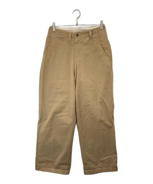 E.TAUTZ（イートーツ）E.TAUTZ (イートーツ) ワイドチノトラウザーズ ベージュ サイズ:28の古着・服飾アイテム