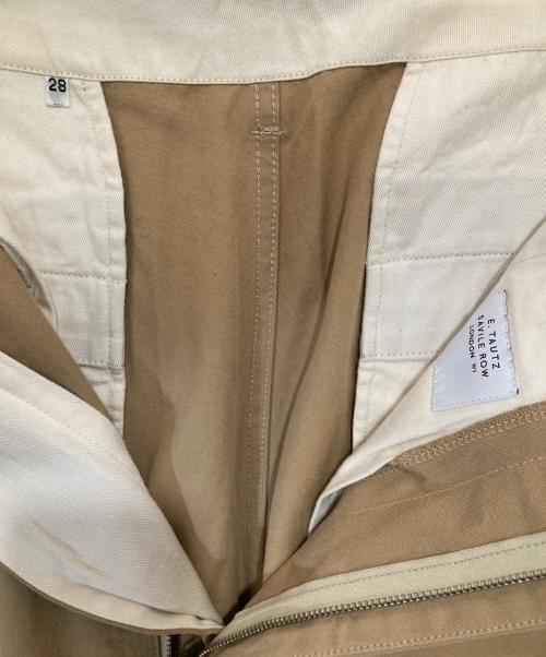 E.TAUTZ（イートーツ）E.TAUTZ (イートーツ) ワイドチノトラウザーズ ベージュ サイズ:28の古着・服飾アイテム