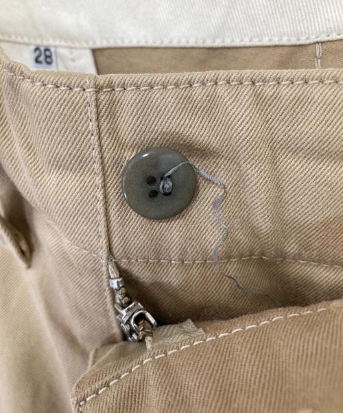 E.TAUTZ（イートーツ）E.TAUTZ (イートーツ) ワイドチノトラウザーズ ベージュ サイズ:28の古着・服飾アイテム