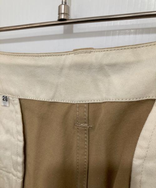 E.TAUTZ（イートーツ）E.TAUTZ (イートーツ) ワイドチノトラウザーズ ベージュ サイズ:28の古着・服飾アイテム