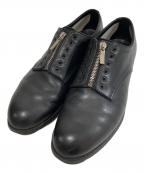 foot the coacherフットザコーチャー）の古着「サービスマンフロントジップ レザーシューズ」｜ブラック