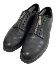 foot the coacher（フットザコーチャー）の古着「サービスマンフロントジップ レザーシューズ」｜ブラック