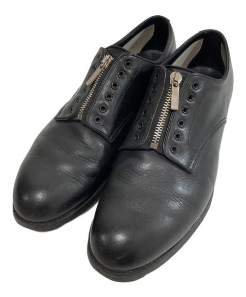 foot the coacher（フットザコーチャー）foot the coacher (フットザコーチャー) サービスマンフロントジップ レザーシューズ ブラック サイズ:26の古着・服飾アイテム