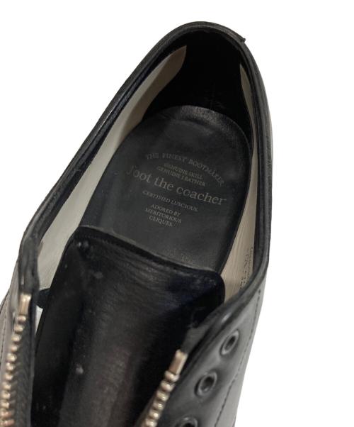 foot the coacher（フットザコーチャー）foot the coacher (フットザコーチャー) サービスマンフロントジップ レザーシューズ ブラック サイズ:26の古着・服飾アイテム