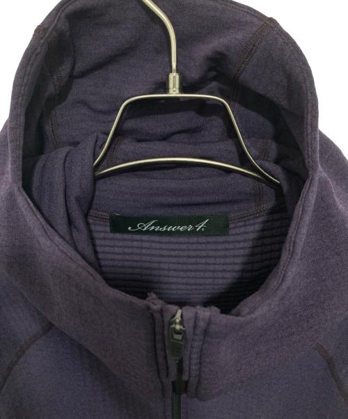 Answer4（アンサーフォー）Answer4 (アンサーフォー) Power Grid Full-Zip Hoodie パワーグリッドフルジップフーディー パープル サイズ:Lの古着・服飾アイテム
