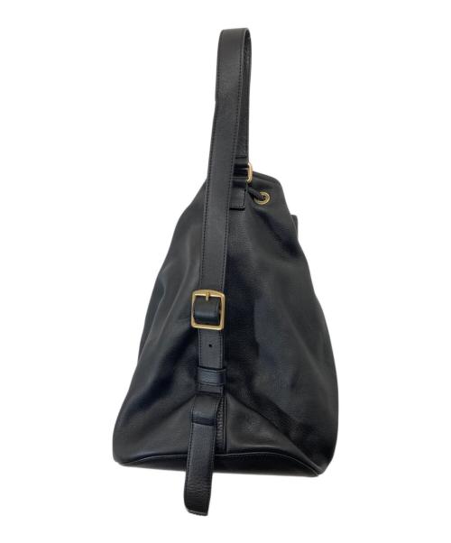 S.MANO（エス マーノ）S.MANO (エス マーノ) レザー ドローストリングバッグ ラージ ブラックの古着・服飾アイテム