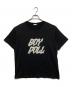 CELINE（セリーヌ）の古着「BOY DOLLラインストーンロゴプリントTシャツ」｜ブラック
