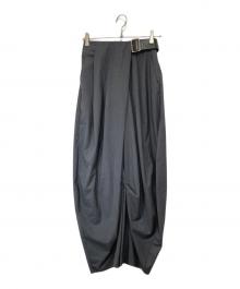 PRANK PROJECT（プランクプロジェクト）の古着「Asymmetrical Belt Pants　アシンメトリカルベルトパンツ　31252465606」｜グレー