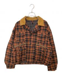 BEAMS PLUS（ビームスプラス）の古着「ブリティッシュ ツイード フィッシュンティング ジャケット 38-18-0377-791」｜オレンジ