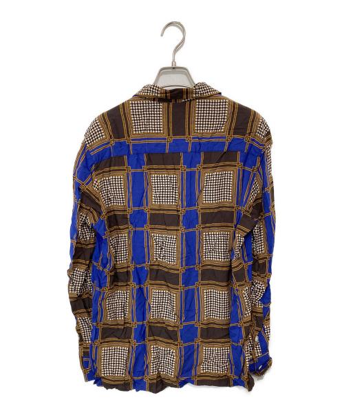OAS（オーエーエス）OAS (オーエーエス) MONACO VISCOSE LONG SLEEVE SHIRT　モナコ ビスコース 長袖シャツ 総柄 ブラウン サイズ:Sの古着・服飾アイテム